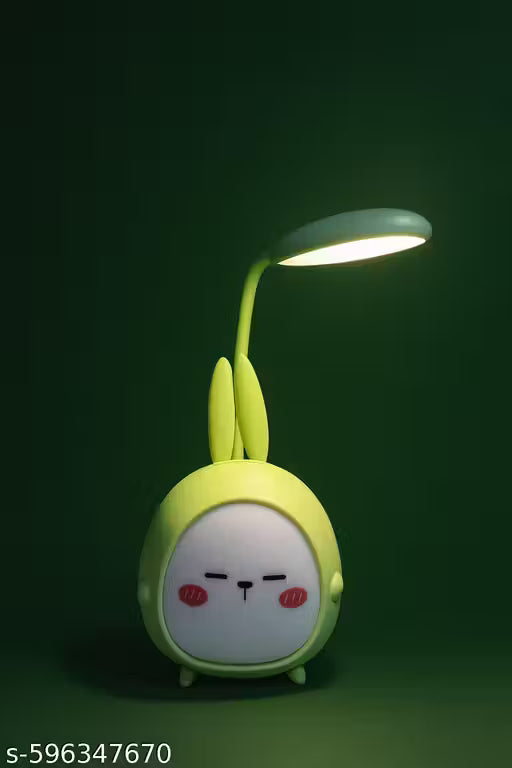 Cute Cartoon LED Table Lamp for Kids & Study Desk | Flexible Neck Rechargeable Night Light with Soft Eye Protection | Portable Bedside Lamp for Bedroom, Reading & Gifting